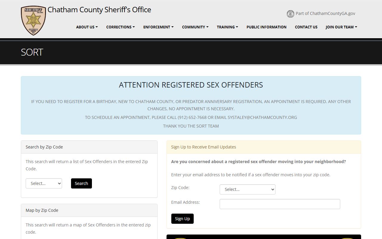 Savannah sex offenders source image for Chatham County SORT - Unit Page