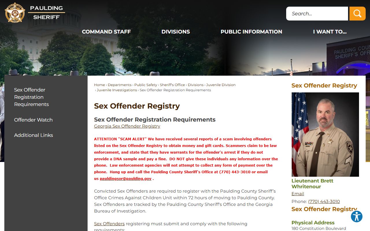 Paulding County sex offenders source image for Paulding County SOR - Information Page